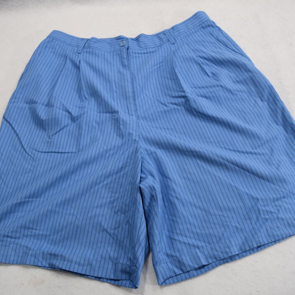 Karen Scott Women's Plus Sport Mid-Rise Pull-On Shorts Size 16 Color Blue #0274